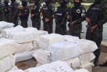 Cocaina decomisada en Honduras.