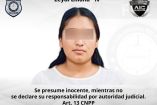 La mujer fue asegurada por Agentes de Investigación Criminal