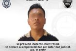 El nombre del detenido es Óscar Arturo “N” de 34 años de edad.