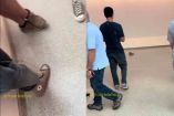 Joven pone su zapato en el piso de un museo y todos creen que es arte conceptual