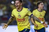 Brian Rodríguez celebra gol con América en la Leagues Cup 2024.