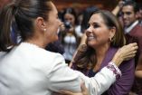 La gobernadora de Quintana Roo, Mara Lezama, con la presidenta electa
