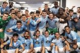 Celta de Vigo festejando en el vestidor