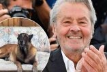 Alain Delon y su perrito 