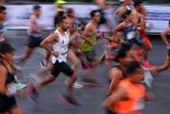 Personas corriendo en Maraton CDMX