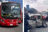 Accidente de Metrobús Línea 4 en CDMX deja cuatro personas heridas