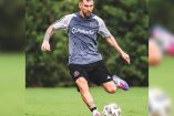 Lionel Messi durante entrenamiento con Inter Miami luego de su lesión en la Final de la Copa América 2024.