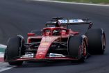 Charles Leclerc rodando en el circuito de Monza.