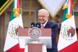 El presidente López Obrador durante su Sexto Informe de Gobierno en el Zócalo de la CDMX