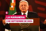 Mañanera hoy de AMLO en vivo | 2 de septiembre de 2024