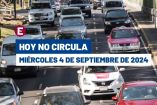 Hoy No Circula del miércoles 4 de septiembre de 2024 aplica para los siguientes autos en la CDMX y 18 municipios del Edomex.