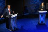 Kamala Harris y Donald Trump durante debate presidencial