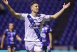 Santiago Ormeño celebra 2-1 de Puebla contra Querétaro en la Jornada 7 del Apertura 2024 en la Liga MX.