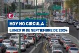 Hoy No Circula lunes 16 de septiembre de 2024 en CDMX y Edomex