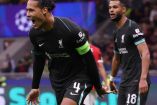 Virgil van Dijk celebra el gol de la remontada por parte del Liverpool ante Milán en la Champions League.
