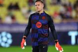Marc-André Ter Stegen en un calentamiento.