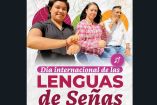 Cartel del Día Internacional del Lenguaje de Señas.