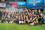 Novena de Yankees celebrando.