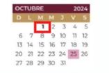 1 de octubre en calendario SEP.