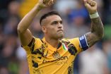 Lautaro Martínez celebra gol con el Inter de Milán en la Jornada 6 de la Serie A.