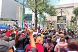 Trabajadores del PJF cerraron un tramo de avenida Insurgentes Sur, 