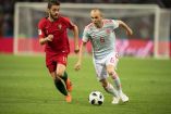 Andrés Iniesta con la selección de España