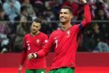 Cristiano Ronaldo celebra su gol frente a Polonia en la Nations League.