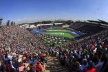 Panorámica del Gran Premio de México desde una de las gradas más 'coloridas' de la Fórmula 1.