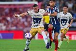 Funes Mori con marca y controlando el balón.