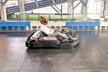 Esteban Gutiérrez a bordo de un gokart.