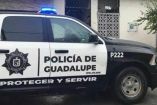 Patrulla estacionada en calles de Guadalupe Nuevo León