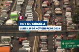 Hoy No Circula este lunes 25 de noviembre de 2024 en la CDMX y Edomex.