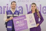 Evelyn Salgado tarjeta violeta madres solteras 