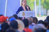 Evelyn Salgado Pineda, gobernadora de Guerrero, en la rehabilitación de la avenida Vicente Guerrero