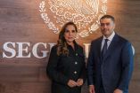 La gobernadora Mara Lezama Espinosa y el secretario de Seguridad y Protección Ciudadana, Omar García Harfuch