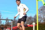 Santiago Giménez en entrenamiento del AC Milán.