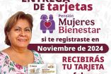 Imagen para publicitar la entrega de las tarjetas bancarias de la nueva pensión Mujeres Bienestar