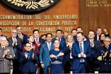 Secretarios de Estado, gobernadores, senadores y tres ministras de la Suprema Corte de Justicia de la Nación participaron en la ceremonia por la promulgación de la Constitución de 1917, encabezada por la presidenta Claudia Sheinbaum. Foto: Karina Tejada