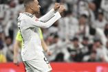 Mbappé celebra el tanto del empate contra Atlético de Madrid al iniciar la parte complementaria.