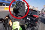  El momento fue captado video por el propio biker