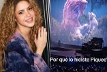 Shakira sonriendo y visuales de lobos 
