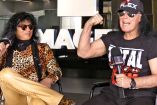 Paul Shortino (Quiet Riot) y Dave Evans, vocalista de AC/DC durante la etapa del sencillo Can I Sit Next to You, Girl, visitaron Grupo Imagen. Foto: Imagen Televisión 