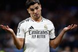 Brahim Díaz celebra gol con Real Madrid durante los Octavos de Final de Champions League.