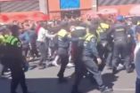 Campal entre policías y motociclistas en Xochimilco.