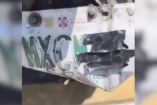 Exhiben placas de motos de policías de CDMX.