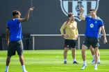 Champions: Entrenamiento del Barcelona