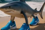 Un tiburón con tenis de italian brainrot