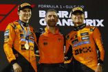 Oscar Piastri y Lando Norris en el podio de Bahréin.