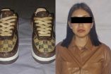 Sandra, detenida por el robo de unos tenis Nike-Louis Vuitton de 1.2 mdp