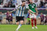 Lionel Messi celebrando su gol contra México.